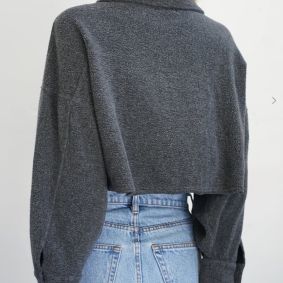 LNA Kasper Cropped Sherpa Jacket - Picture 2 of 4